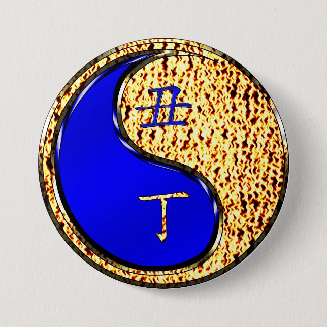 Badge Rond 7,6 Cm Bœuf de feu (Devant)