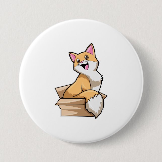 Badge Rond 7,6 Cm Boîte à chat (Devant)