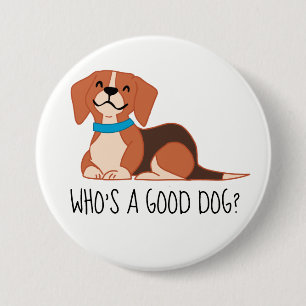 Badge Rond 7,6 Cm Bon Chien Grand, Bouton rond 3 pouces