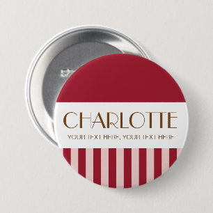 Badge Rond 7,6 Cm Bonbons Colorés Bandes Modernes de Couleur Vives T