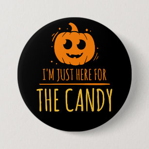 Badge Rond 7,6 Cm Bonbons d'Halloween, bouton rond de 3 pouces