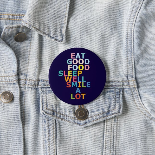 Badge Rond 7,6 Cm Bonne vie (En situation)
