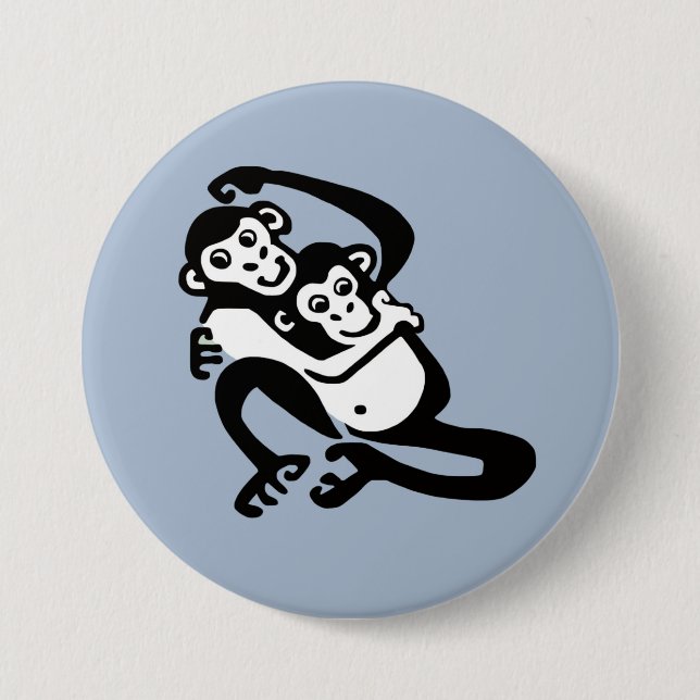 Badge Rond 7,6 Cm Bonobo - button (Devant)
