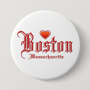 Badge Rond 7,6 Cm Boston le Massachusetts