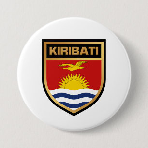 Badge Rond 7,6 Cm Bouclier indicateur Kiribati