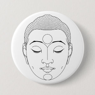 Badge Rond 7,6 Cm Bouddha