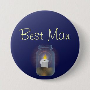Badge Rond 7,6 Cm Bougie Mason Bouton Jar