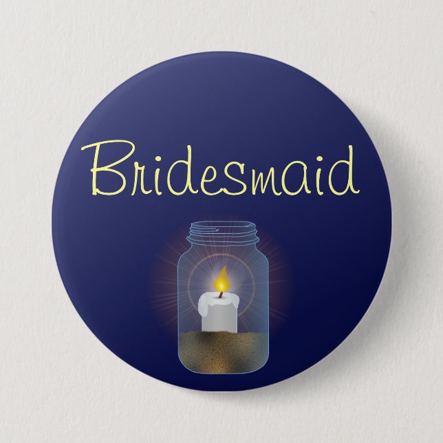 Badge Rond 7,6 Cm Bougie Mason Bouton Jar (Devant)
