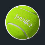 Badge Rond 7,6 Cm Boule de tennis personnalisée<br><div class="desc">Boule de tennis personnalisée Ajoutez simplement votre nom</div>
