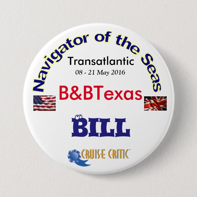 Badge Rond 7,6 Cm bouton (Devant)