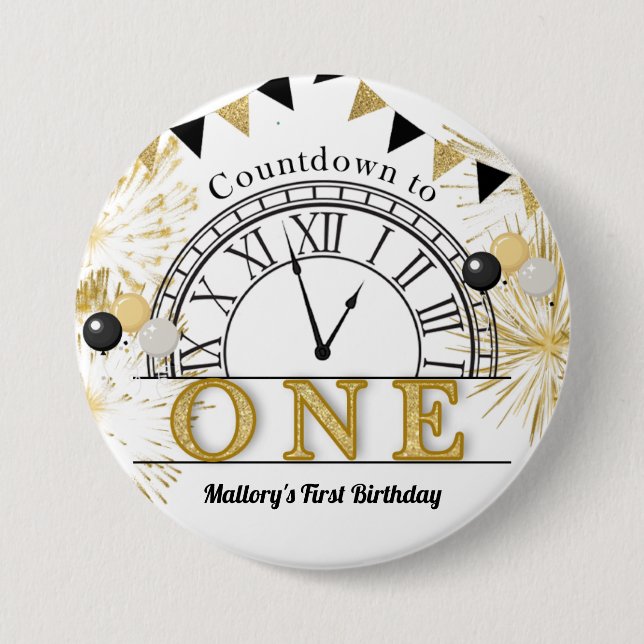 Badge Rond 7,6 Cm Bouton (Devant)