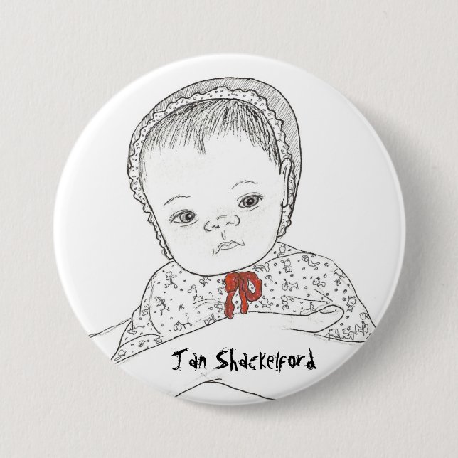 Badge Rond 7,6 Cm Bouton #05 de bébé de janv. Shackelford (Devant)