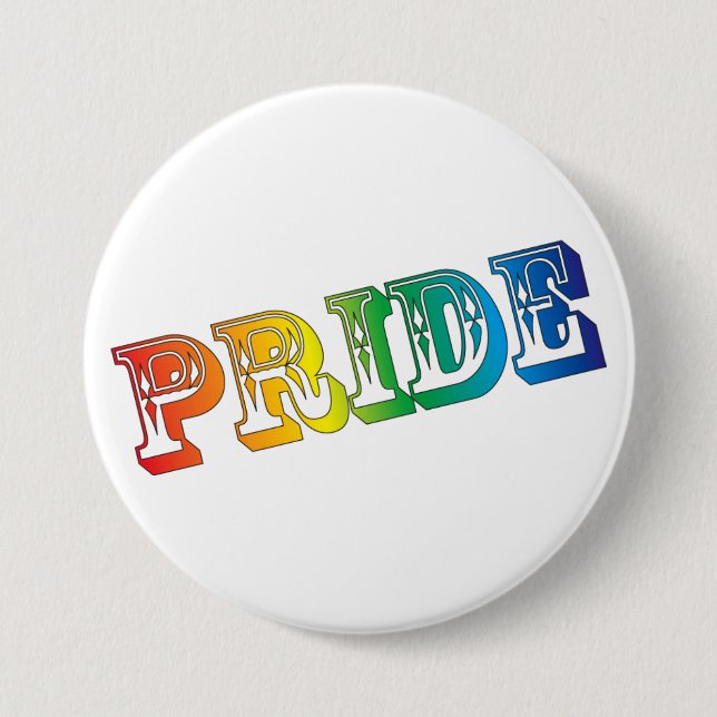 BADGE ROND 7,6 CM BOUTON 1 DE GAY PRIDE (Devant)