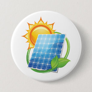 Badge Rond 7,6 Cm Bouton à énergie solaire