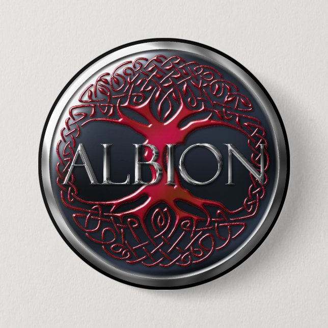 Badge Rond 7,6 Cm Bouton Albion Ruby Red HMA (Devant)