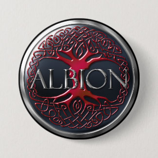 Badge Rond 7,6 Cm Bouton Albion Ruby Red HMA