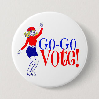 Badge Rond 7,6 Cm Bouton "Allez voter !" 3"