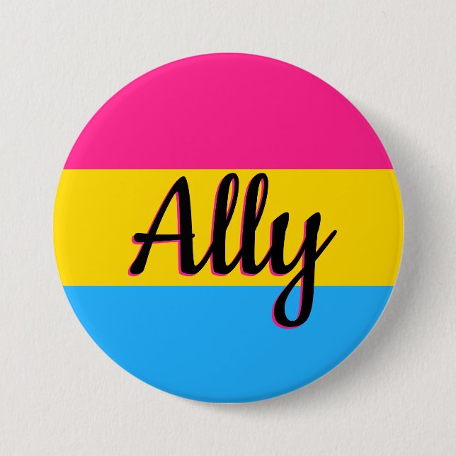 Badge Rond 7,6 Cm Bouton Ally du drapeau de la fierté transexuelle (Devant)