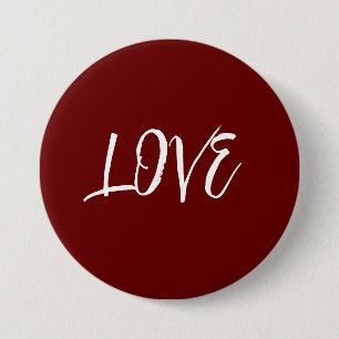Badge Rond 7,6 Cm Bouton Amour