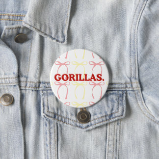 Badge Rond 7,6 Cm Bouton arc Gorillas