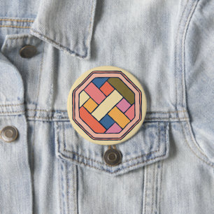 Badge Rond 7,6 Cm Bouton Arts Motifs traditionnels coréens