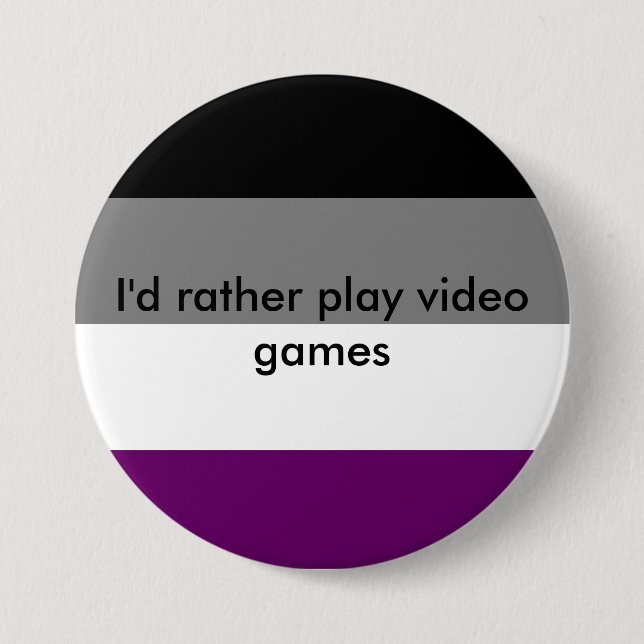Badge Rond 7,6 Cm Bouton asexuel (Devant)