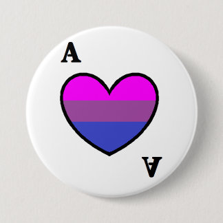 Badge Rond 7,6 Cm Bouton asexuel d'as de Biromantic