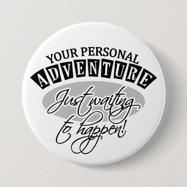 Badge Rond 7,6 Cm Bouton AVENTURE (Devant)