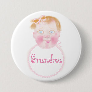 Badge Rond 7,6 Cm Bouton Baby shower fille par BabyLaia.