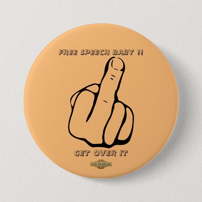Badge Rond 7,6 Cm bouton "BÉBÉ DE LA LIBRE PAROLE" (Devant)