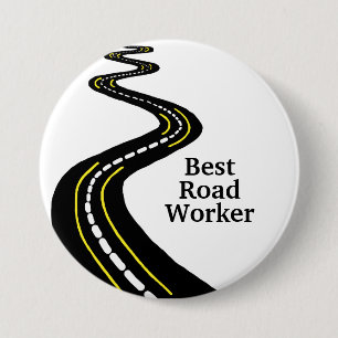 Badge Rond 7,6 Cm Bouton Best Road Worker