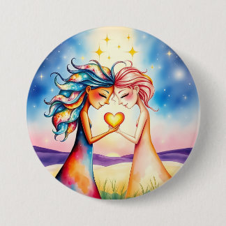 Badge Rond 7,6 Cm Bouton Besties mignonnes