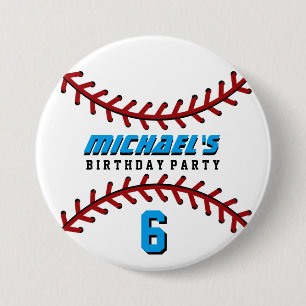 Badge Rond 7,6 Cm Bouton Bouton de la fête d'anniversaire du baseba