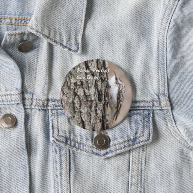 Badge Rond 7,6 Cm Bouton Brown Creeper (En situation)