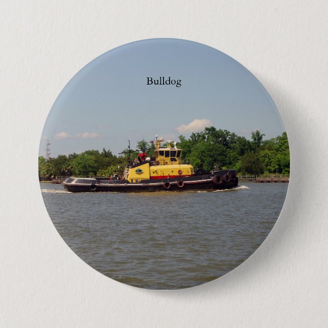 Badge Rond 7,6 Cm Bouton Bulldog (Devant)