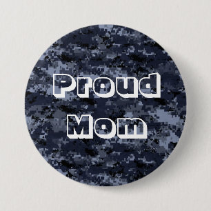 Badge Rond 7,6 Cm Bouton camouflage bleu de l'armée américaine pour