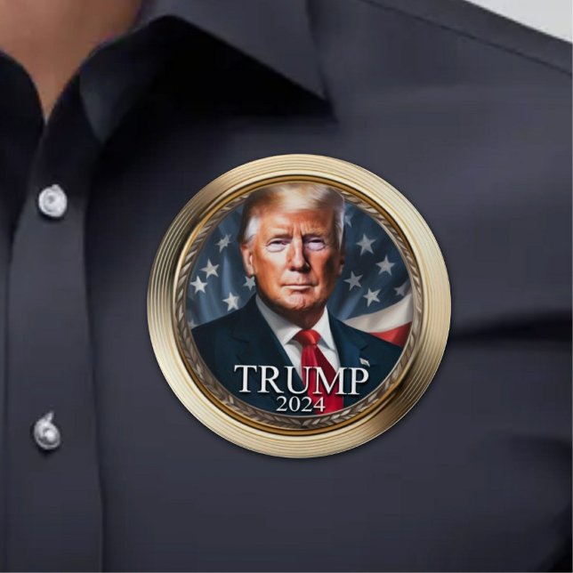 Badge Rond 7,6 Cm Bouton Campagne Collective Donald Trump 2024 (Trump 2024 Campaign Button)