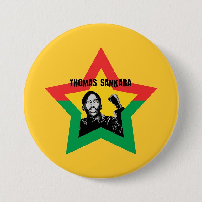 Badge Rond 7,6 Cm Bouton "Che" de Thomas Sankara (Devant)