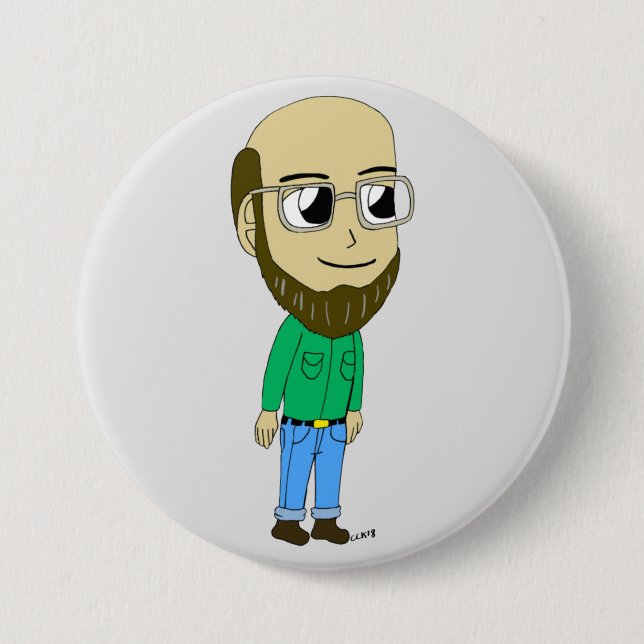 Badge Rond 7,6 Cm bouton chibi (Devant)
