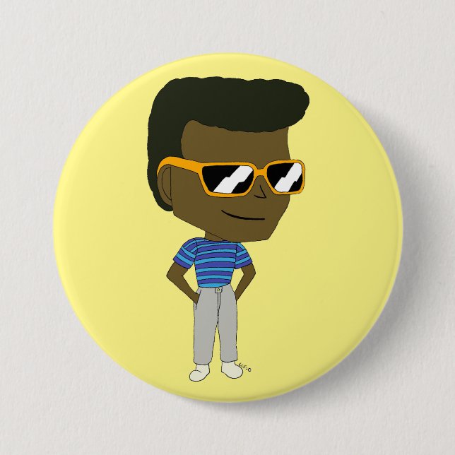 Badge Rond 7,6 Cm bouton chibi (Devant)
