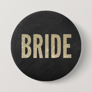 Badge Rond 7,6 Cm Bouton Chic Chic Bride