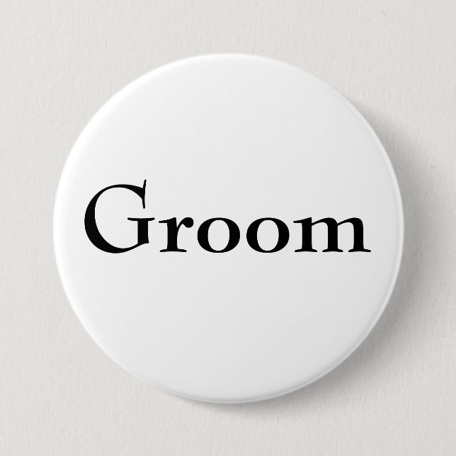 Badge Rond 7,6 Cm Bouton chic de marié (Devant)