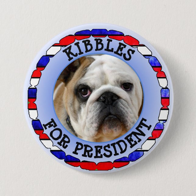 Badge Rond 7,6 Cm Bouton Chien personnalisé pour président (Devant)