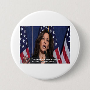 Badge Rond 7,6 Cm Bouton Citation de Kamala Harris et American Dream