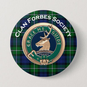 Badge Rond 7,6 Cm Bouton Clan Forbes Society