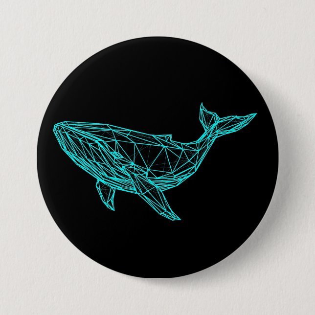 Badge Rond 7,6 Cm Bouton Cool Gamer Whale (Devant)