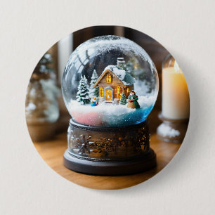 Badge Rond 7,6 Cm Bouton Cool SnowFlakes_ Style toujours notre comme