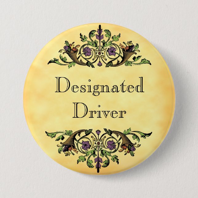 Badge Rond 7,6 Cm Bouton Cornucopia Thanksgiving désigné pour condui (Devant)