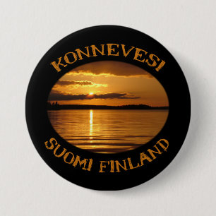Badge Rond 7,6 Cm Bouton Coucher de soleil Konnevesi