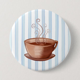 Badge Rond 7,6 Cm Bouton Coupe du café